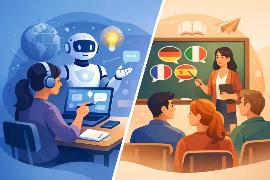 AI Tutor Versus Language Classes
