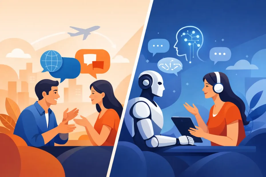 Language Exchange vs AI Practice